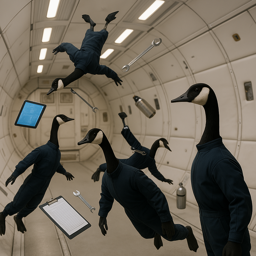 GOOSEFORCE | Vraies. Fausses. Oies de l'espace. 5 Zero G Team