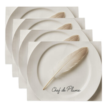 DE PLUME SIGNATURE PLACEMATS